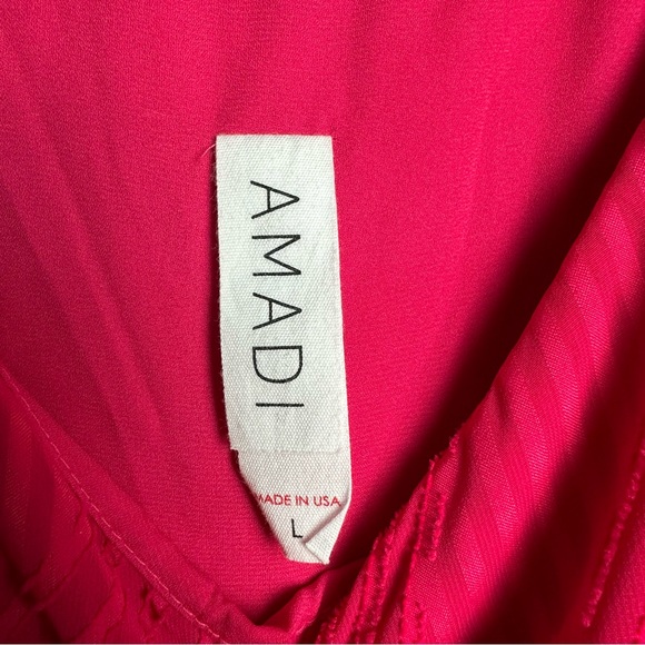 Anthropologie AMADI Hot Pink Ameline Layered Cami Tank Top Size L - Picture 5 of 8